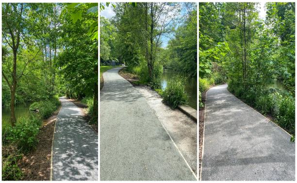 Gade ave new permeable path collage c kelvin o shea