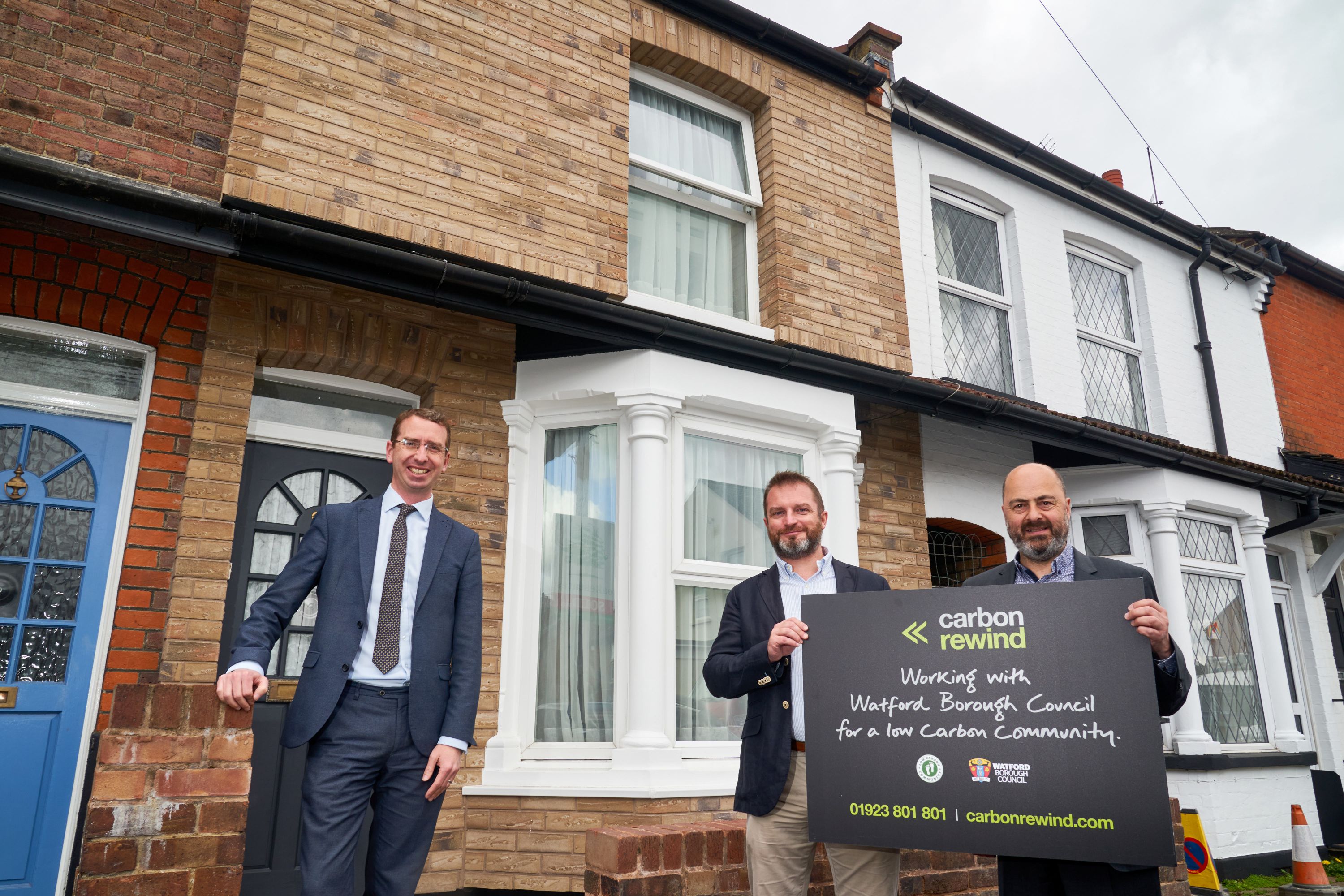 Mayor Peter Taylor at Cecil Street Insulation project