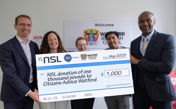NSL donation to CAB with cheque