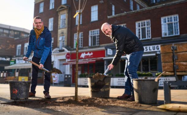 Tree planting town centre